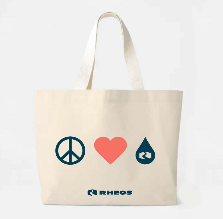 Peace, Love & Water Canvas Tote Bag